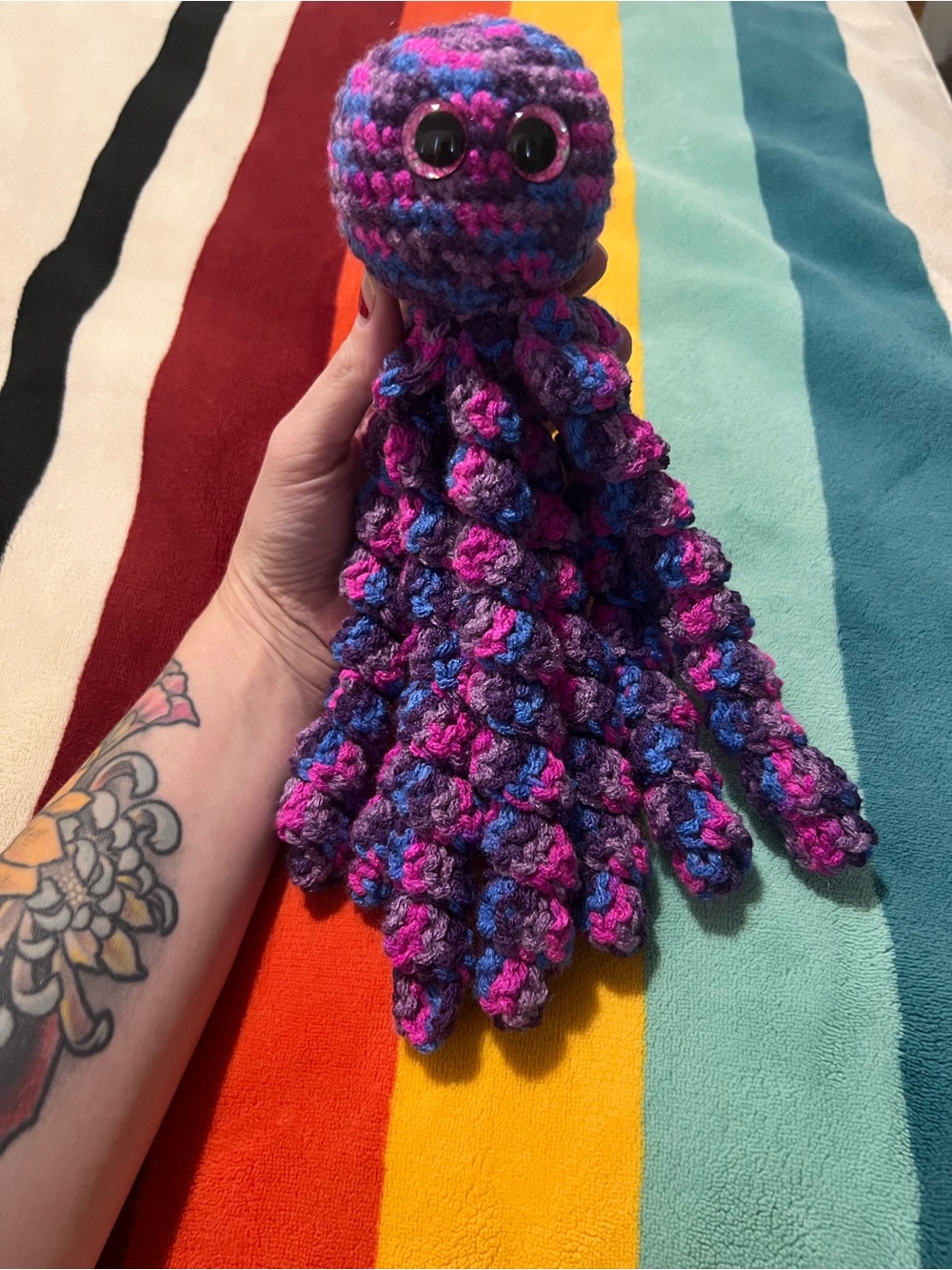 Colorful Crocheted Octopus 🐙 - Picture 5 of 8